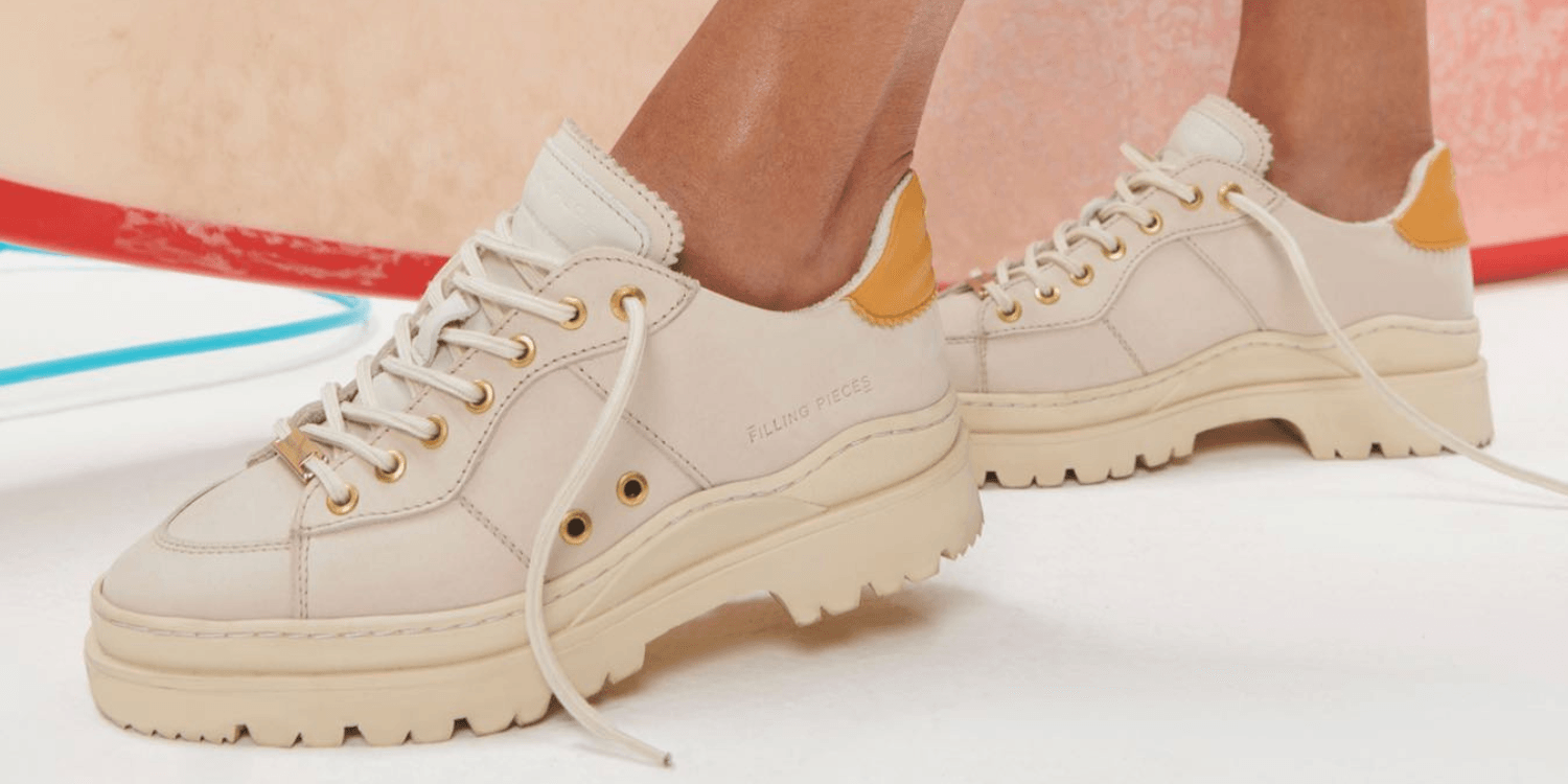 on foot Filling Pieces sneaker white