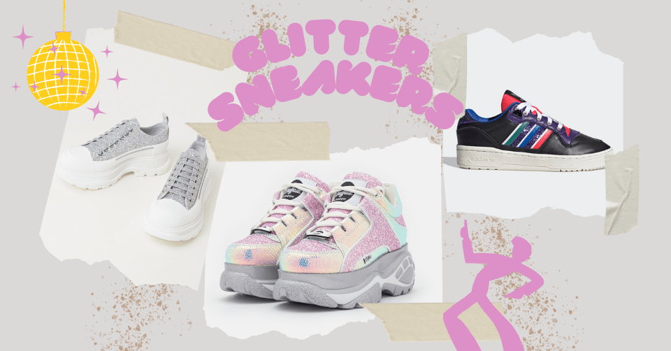 Met deze glitter sneakers dans jij de hele nacht door 🕺