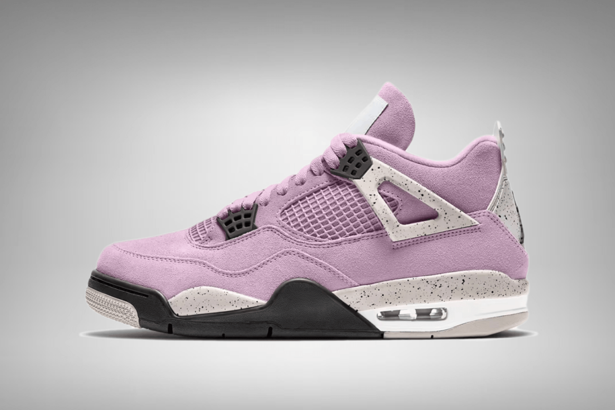 Nieuwe beelden van de Air Jordan 4 WMNS 'Orchid'
