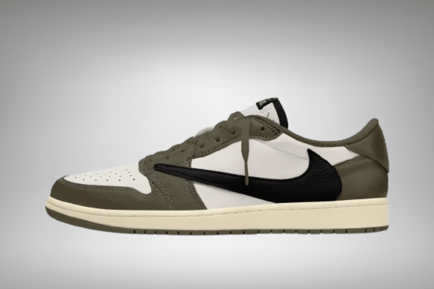 Travis Scott x Air Jordan 1 Low OG verschijnt in een 'Medium Olive' colorway