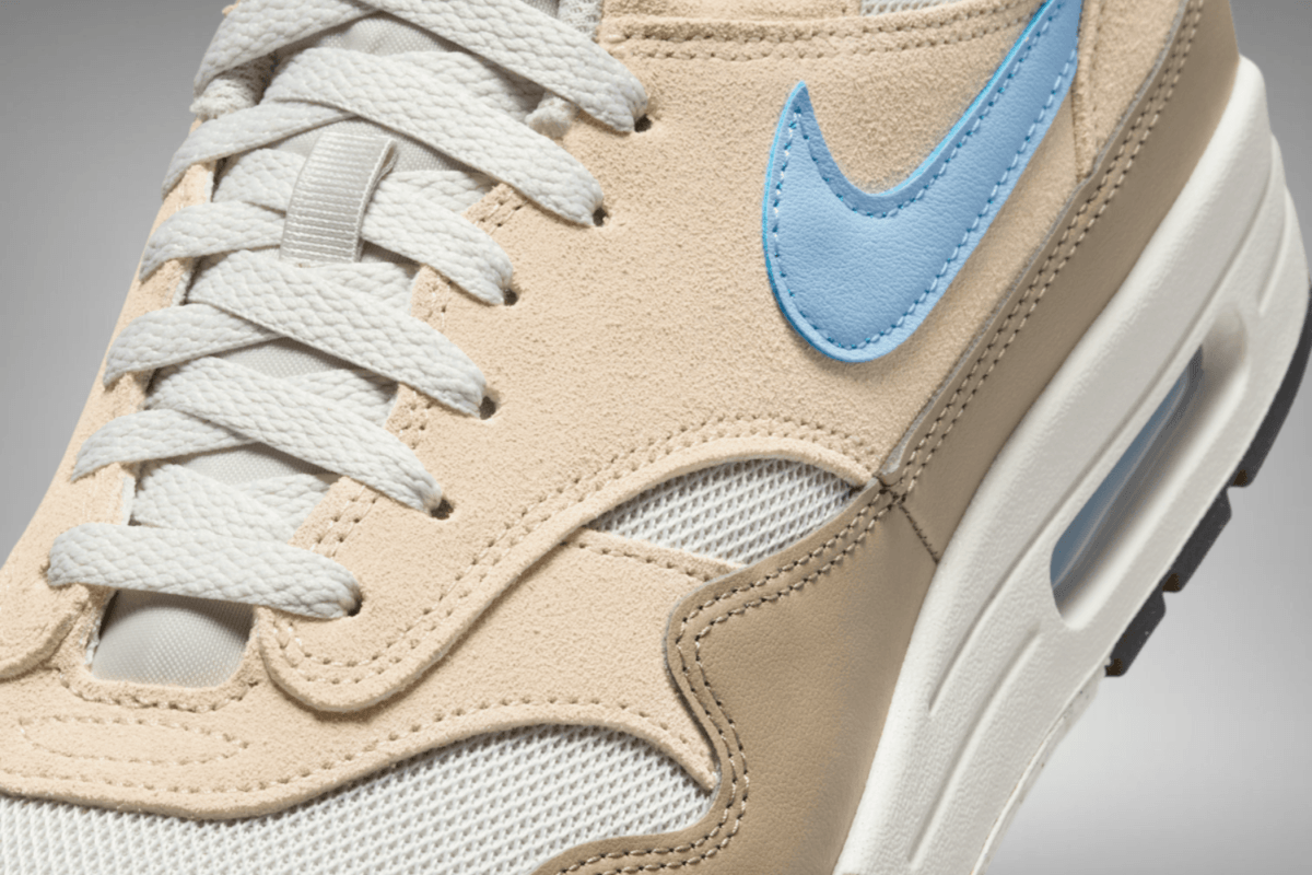 De Nike Air Max 1 Essential 'Beige &amp; Light Blue' is gedropt