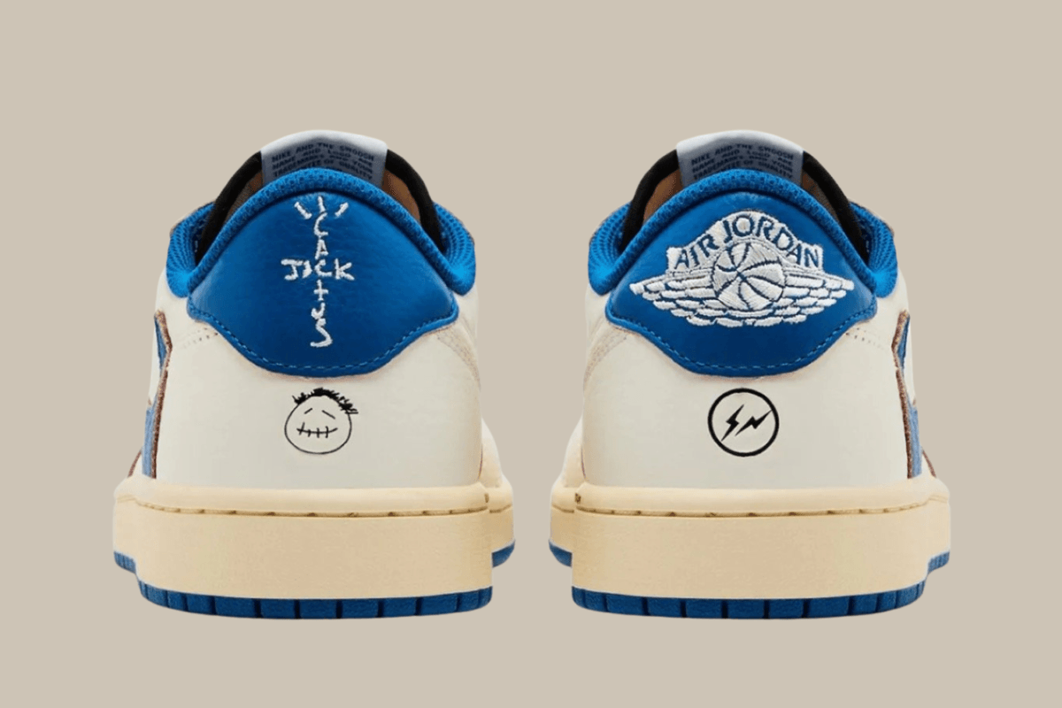 Officiële beelden van de Travis Scott x Fragment Design x Air Jordan 1 Low OG
