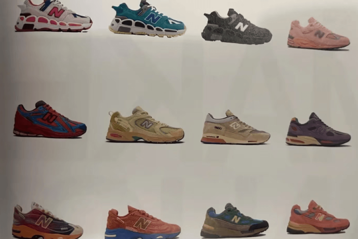 Salehe Bembury teaset nog niet uitgebrachte New Balance sneakers in zijn boek