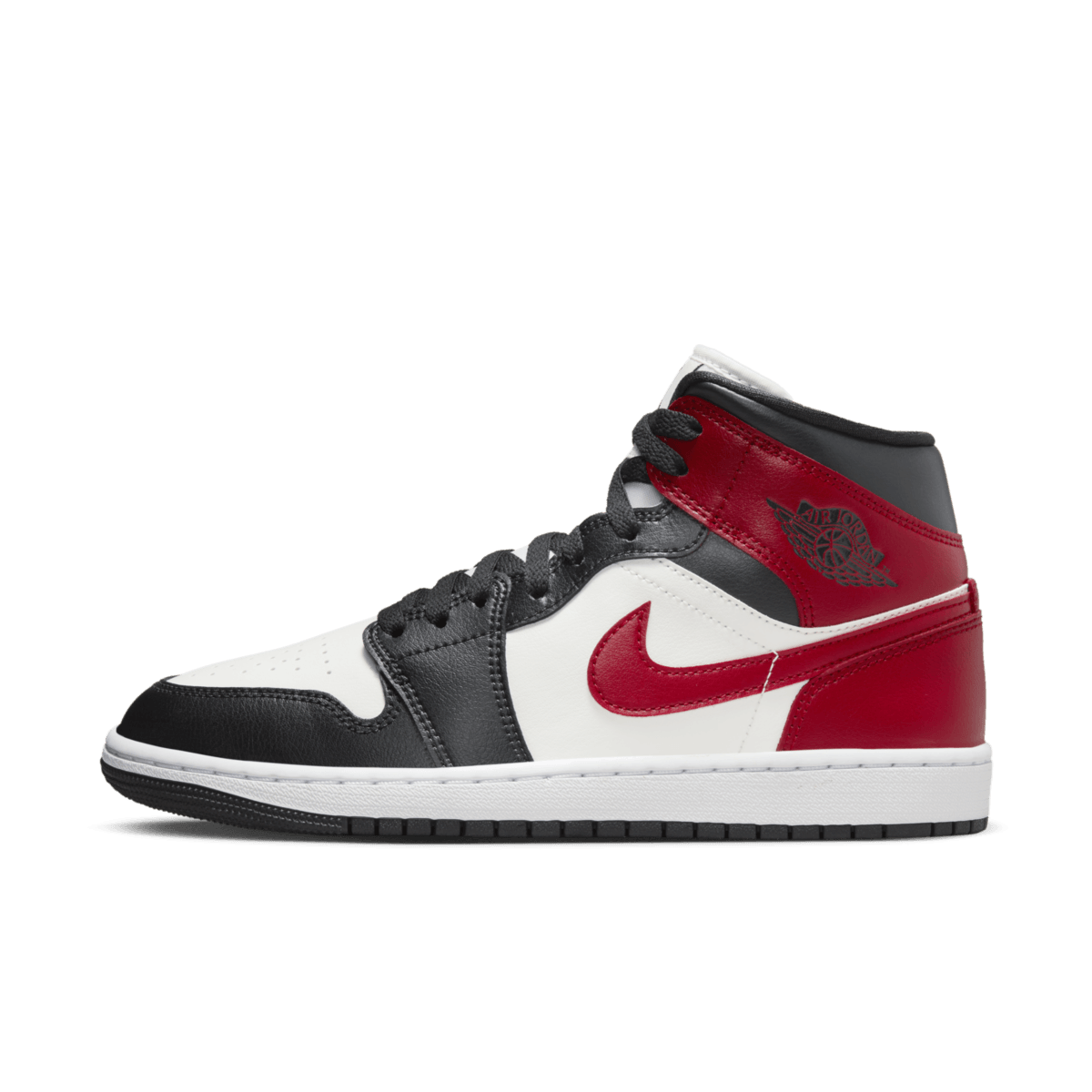 Air Jordan 1 Mid WMNS 'Black Toe' BQ6472-160