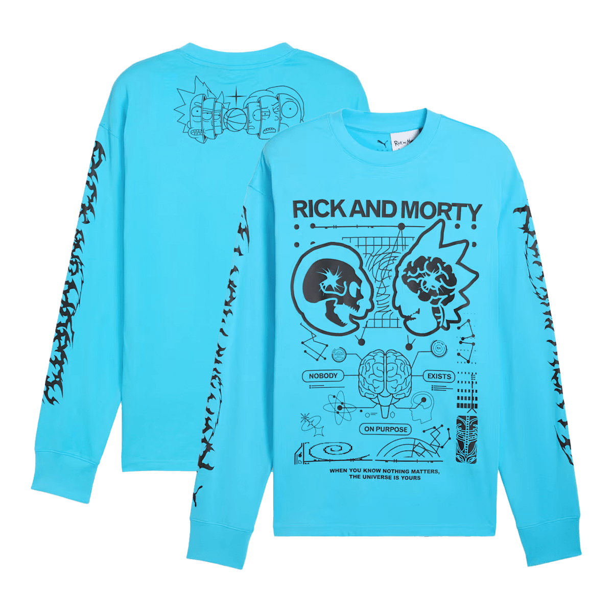 Rick and Morty x PUMA Long Sleeve Shirt 'Bright Aqua' 633099-01