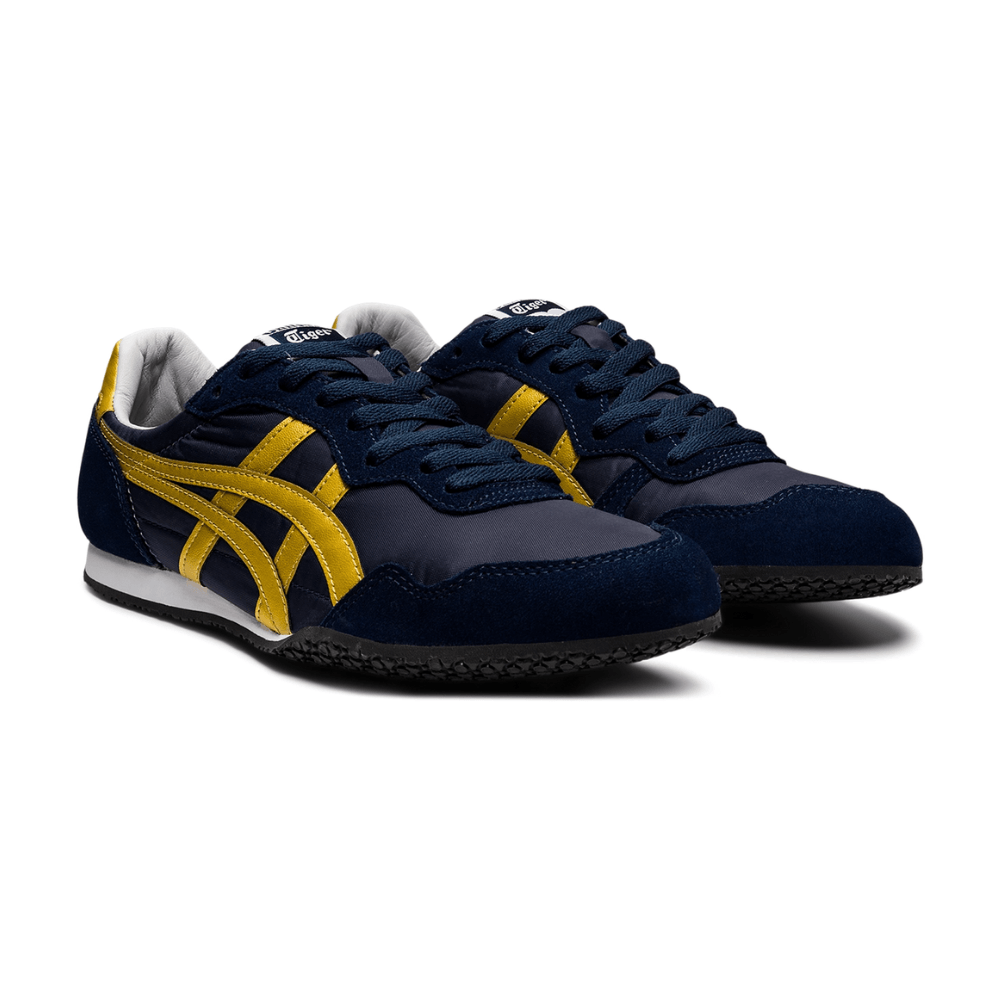Onitsuka Tiger Serrano Mens Navy / Gold Trainers 1183B400-400