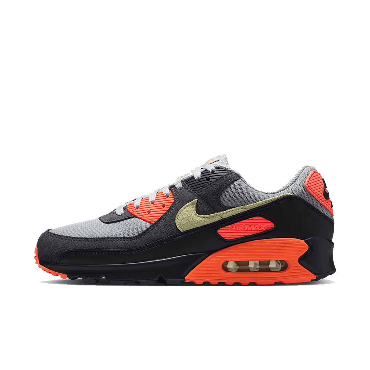 Nike Air Max 90 'Light Smoke Grey & Hyper Crimson' DM0029-018