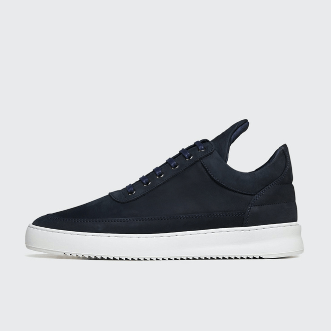 Filling Pieces Filling Pieces Low Top Ripple Nubuck Deep Blue 25122842001