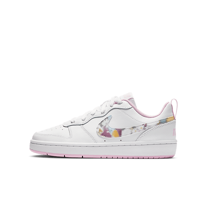 Kids Nike Court Borough Low 2 SE GS Floral Swoosh CK5426-100
