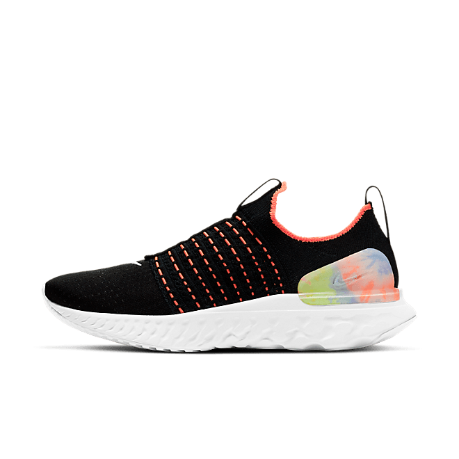 Nike React Phantom Run Flyknit Premium Black Bright Mango (W) DD9668-001