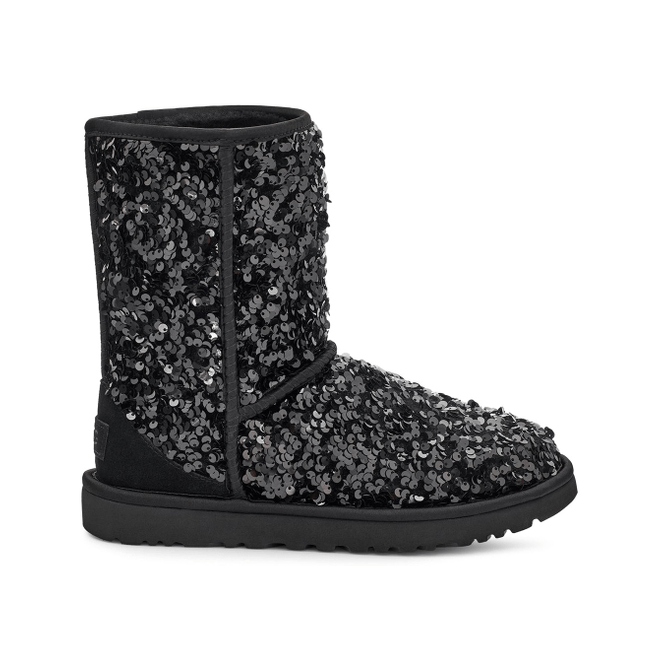 UGG Classic Short Chunky Sequin Boot Black (Women's) 1130650-BLK