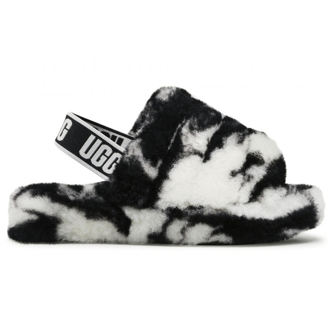 UGG Fluff Yeah Slide Black (Kids) 1123636K-BLK