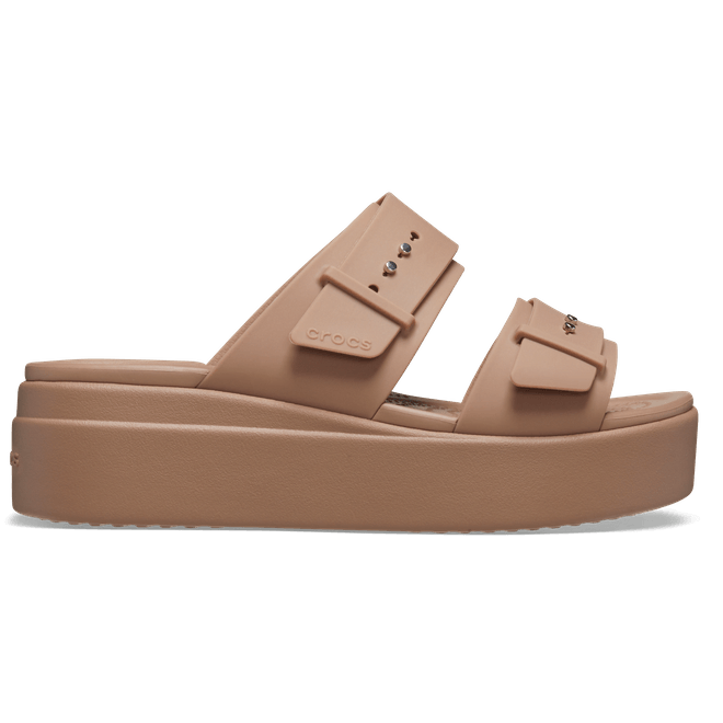 Crocs Women Brooklyn Buckle Sandals Latte  207431-2Q9