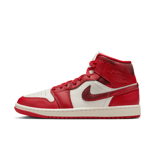 Air Jordan 1 Mid SE WMNS 'Red Cracked Leather' HJ9337-106