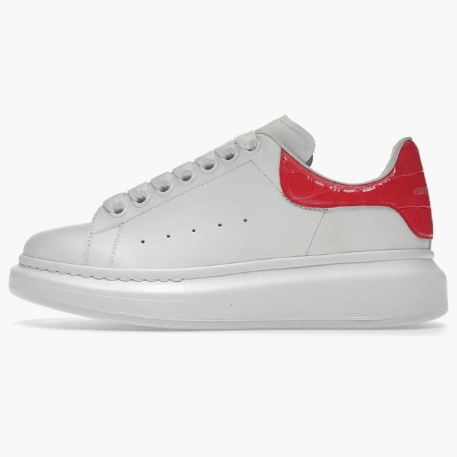 Alexander Mcqueen Oversized Patent Pink Embossed Croco (women's) 553770WIAF89414