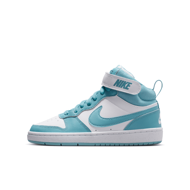 Nike Court Borough Mid 2 White Denim Turquoise (gs) CD7782-129
