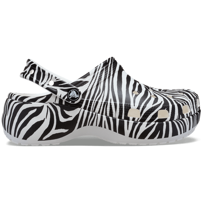 Crocs Women Classic Platform Animal Clogs Zebra  211760-9GJ