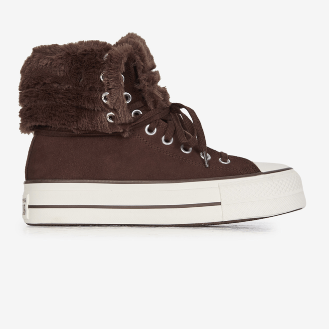 Converse Chuck Taylor All Star Fold-Over Lift Platform Xhi Faux Fur  A15230C