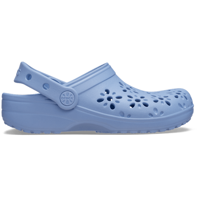 Crocs Kids Toddler Classic Floral Cut-Out Clogs Blue Haze  210944-453