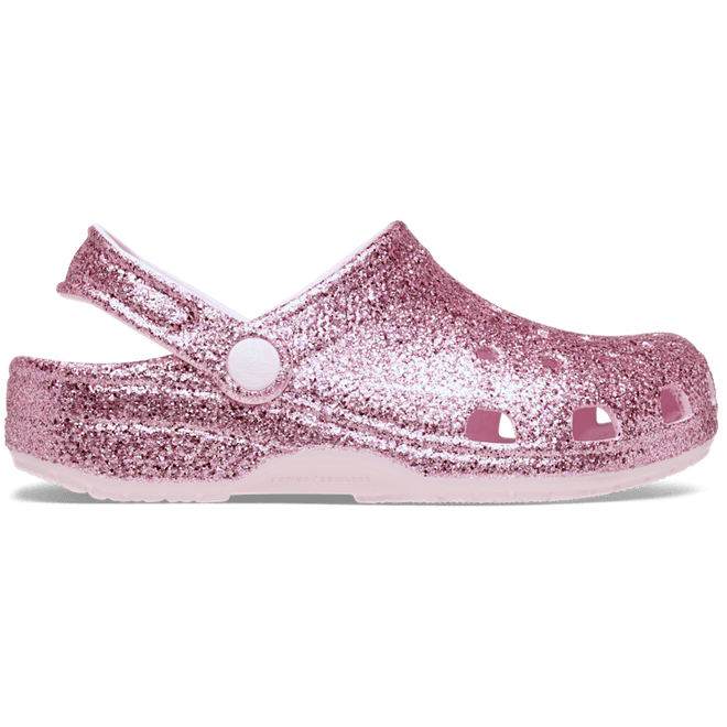 Crocs Kids Toddler Classic Chunky Glitter Clogs Pink Milk  211940-6ZW