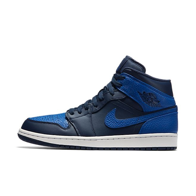 Nike Air Jordan 1 Mid (Obsidian / Game Royal - Summit White) 554724 412