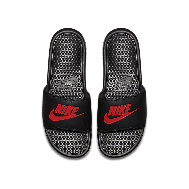 Nike Benassi Just Do It. Sandal Black Challenge Red 343880-060 343880-060