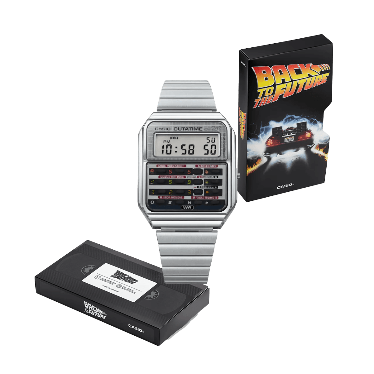 Back to the Future x CASIO CA-500 Calculator Watch 'Silver'