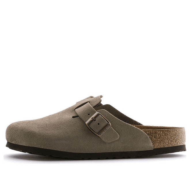 Birkenstock Boston Soft Footbed Suede Taupe (Narrow Fit)