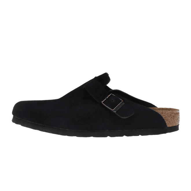 Birkenstock Boston Soft Footbed Suede Black