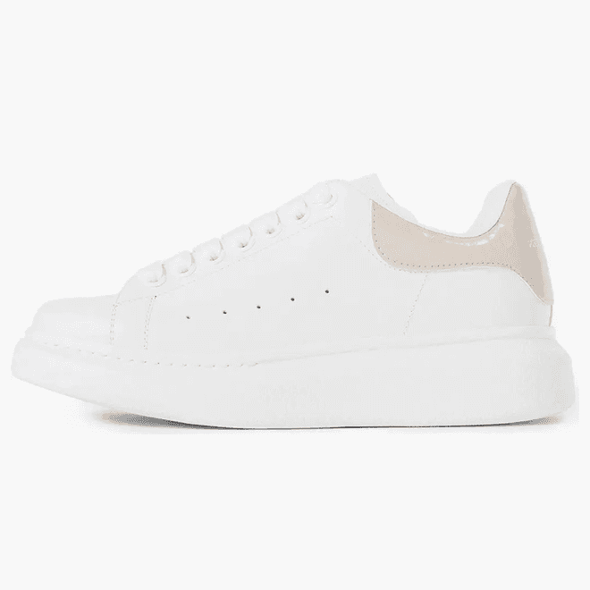 Alexander Mcqueen Oversized White Light Pink Croc (women's)