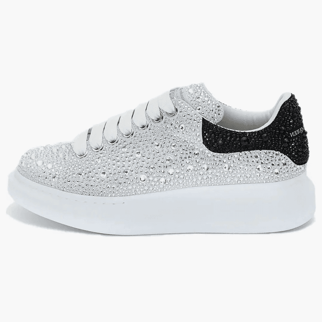 Alexander Mcqueen Oversized Crystal Embellished White (women's)