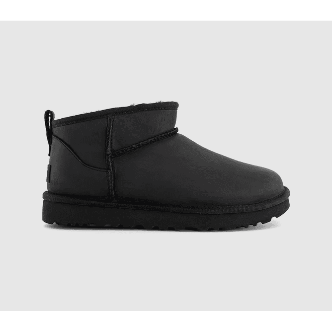 UGG® Classic Ultra Mini Leather Boot Black