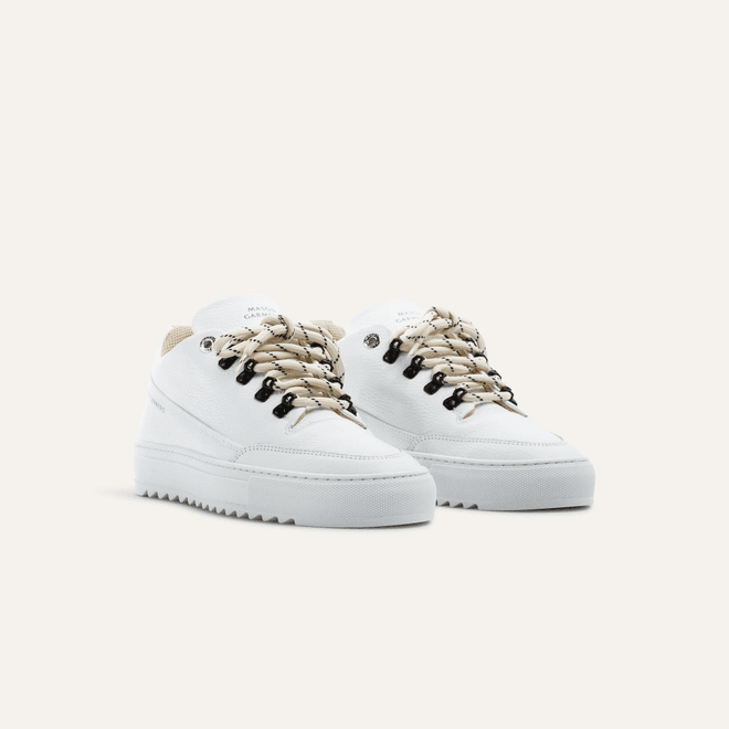 Mason Garments Mason Garments White Leather Torino Escursione Trainer for Men and Women