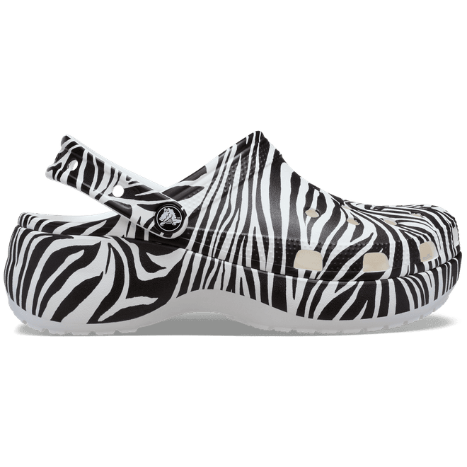 Crocs Women Classic Platform Animal Clogs Zebra 