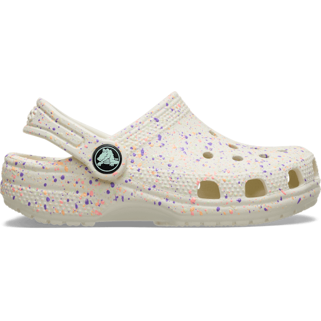 Crocs Kids Classic Glow Paint Splatter Clogs Summit White/Multi 