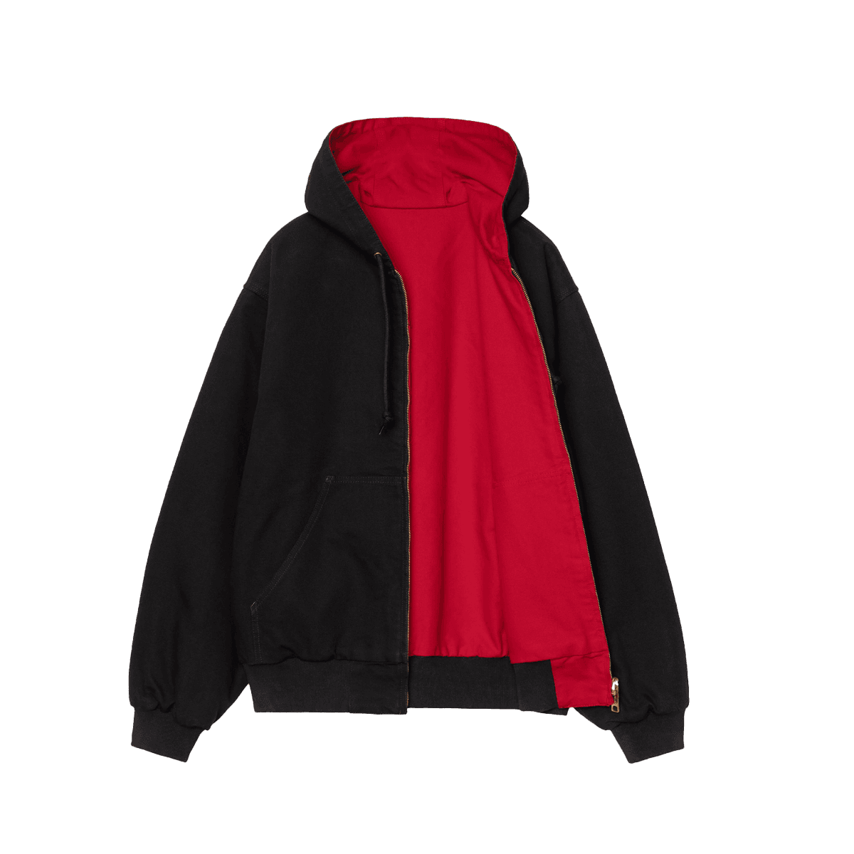 Carhartt OG Active Jacket Canvas 'Black & USA Red Rinsed' - 50th Anniversary Edition