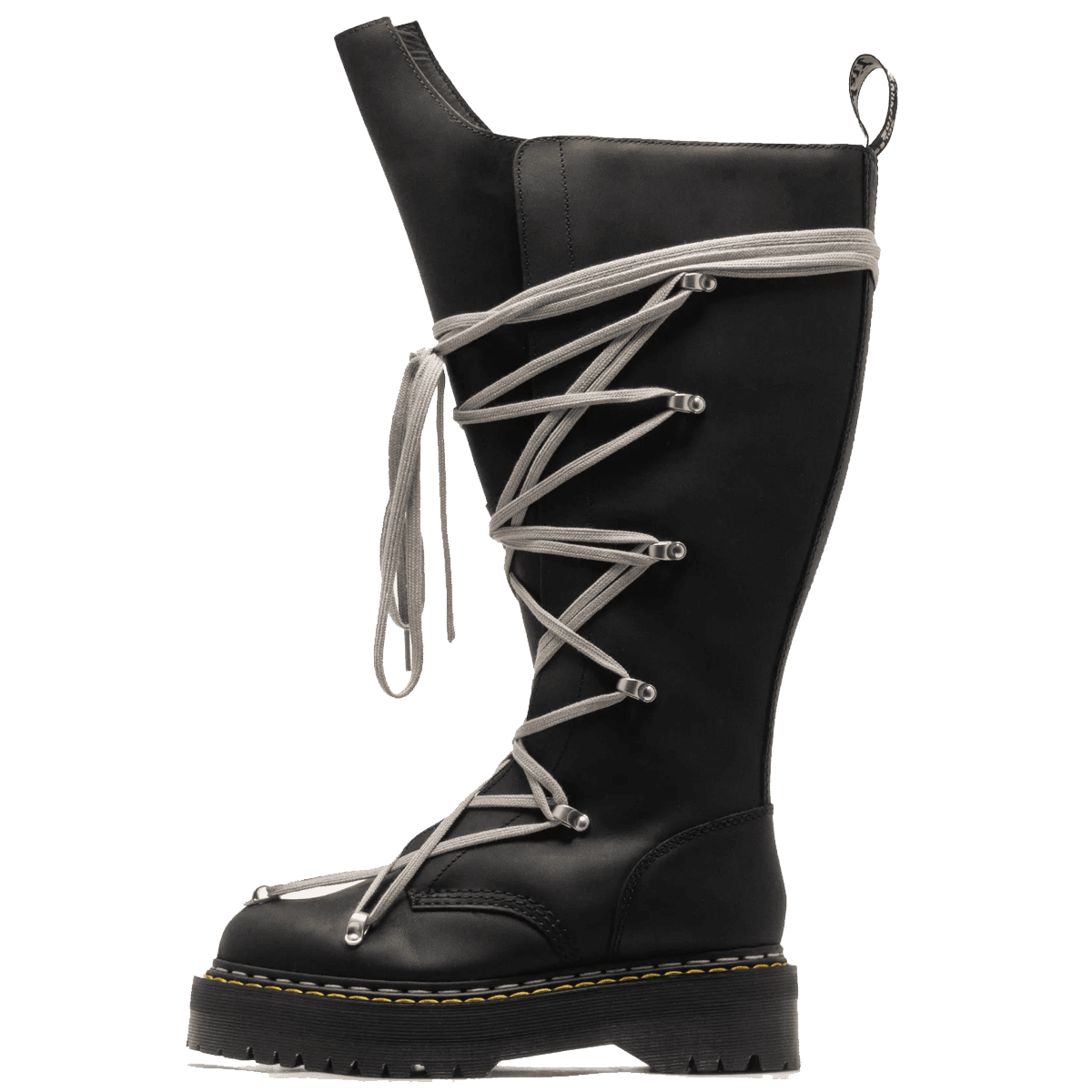 Rick Owens x Dr. Martens 1B60 Quad Sole Pentalace Boot 'Black'