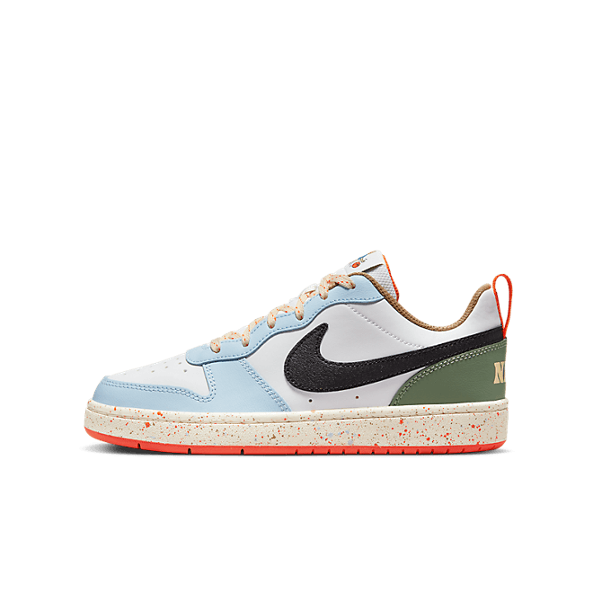 Kids Nike Court Borough Low 2 GS White Black Skate