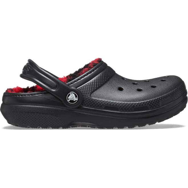 Crocs Kids Toddler Classic Lined Buffalo Check Clogs Black
