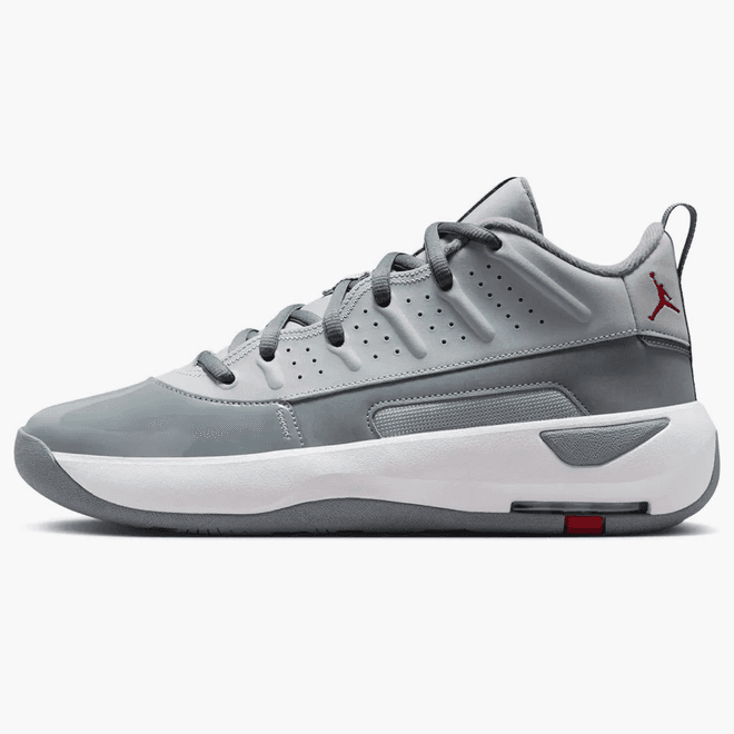 Jordan Max Aura 7 Wolf Grey Varsity Red