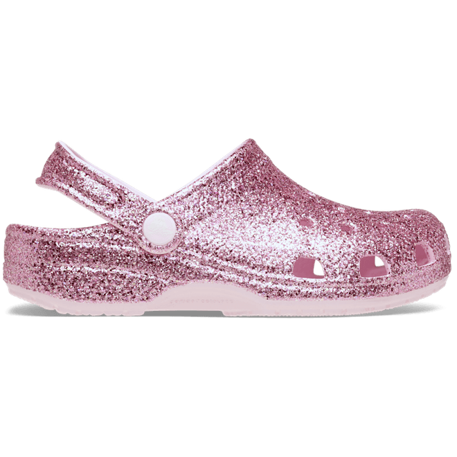 Crocs Kids Classic Chunky Glitter Clogs Pink Milk